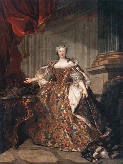 Louis Tocque Marie Leczinska, Queen of France Spain oil painting art
